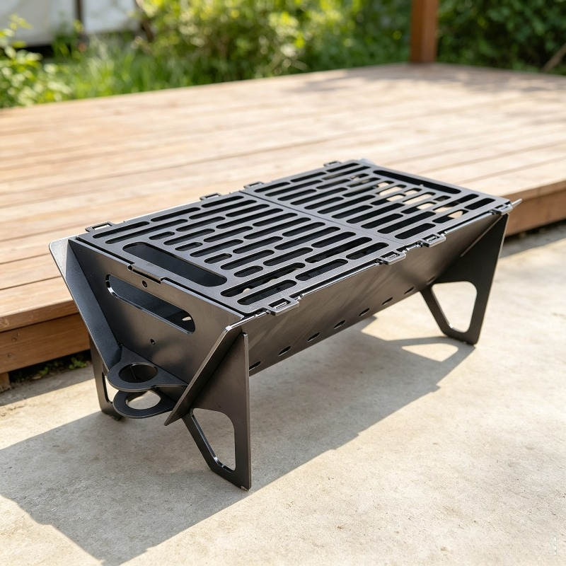 Thickened Carbon Steel Grill F - Camp Grill Portable Folding recension och pris