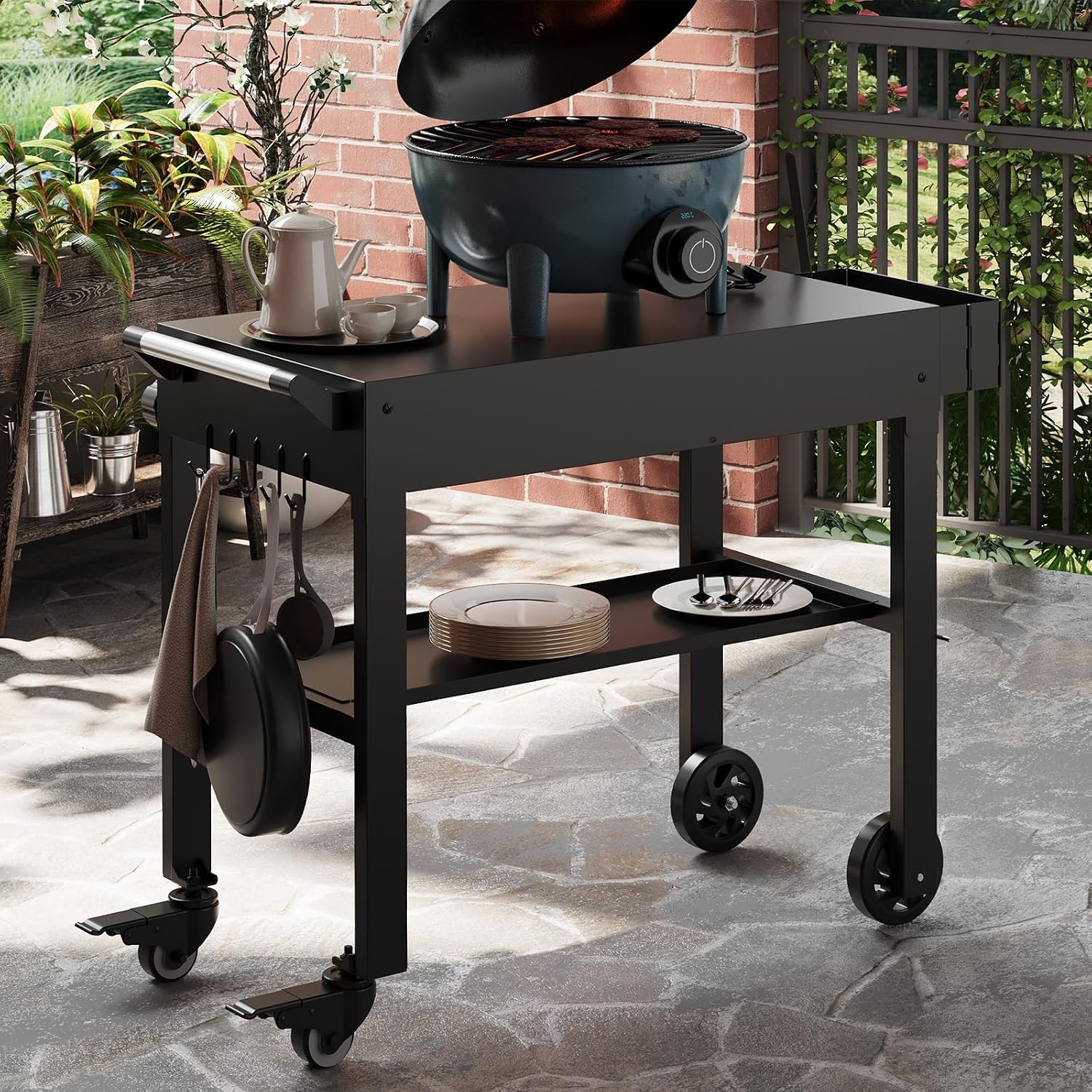 Tacleekii Portable Grill Cart  - Camp Grill Portable Folding recension och pris