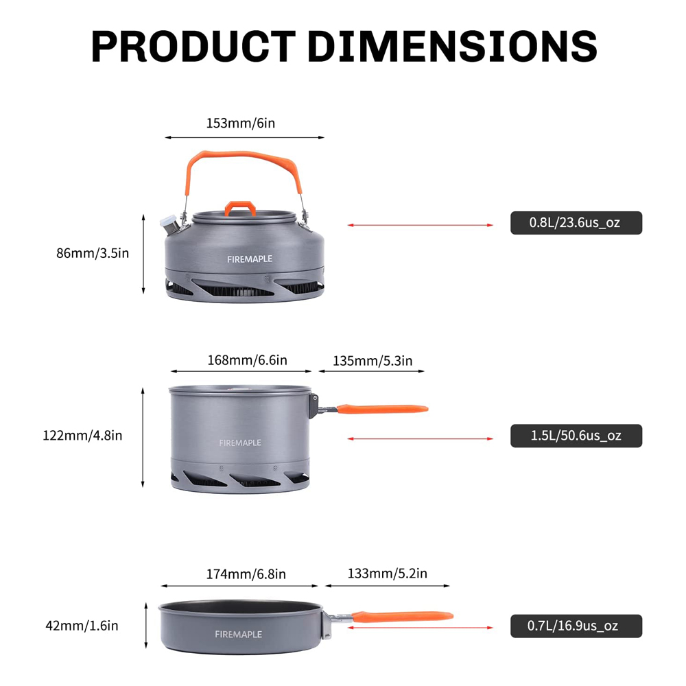 Fire Maple Camping Cookware Ut - Camping Cooking Bundle recension och pris