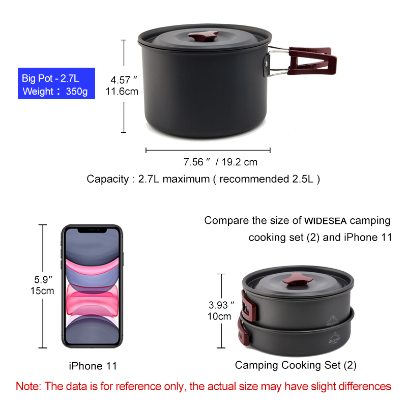 Widesea Camping Cookware Set O - Camping Cooking Bundle recension och pris