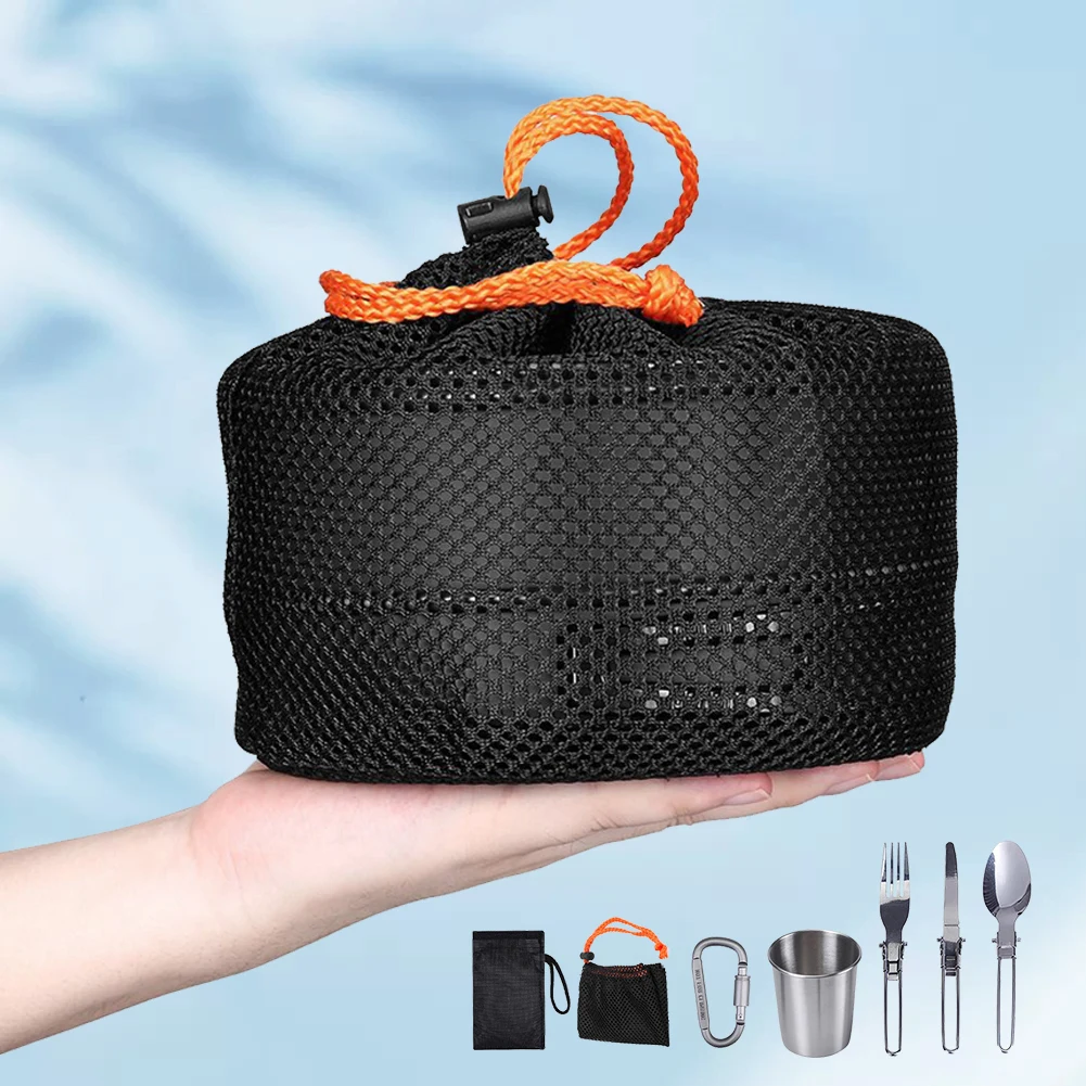 Camping Cookware Kit Kettle Po - Camping Cooking Pan Set recension och pris