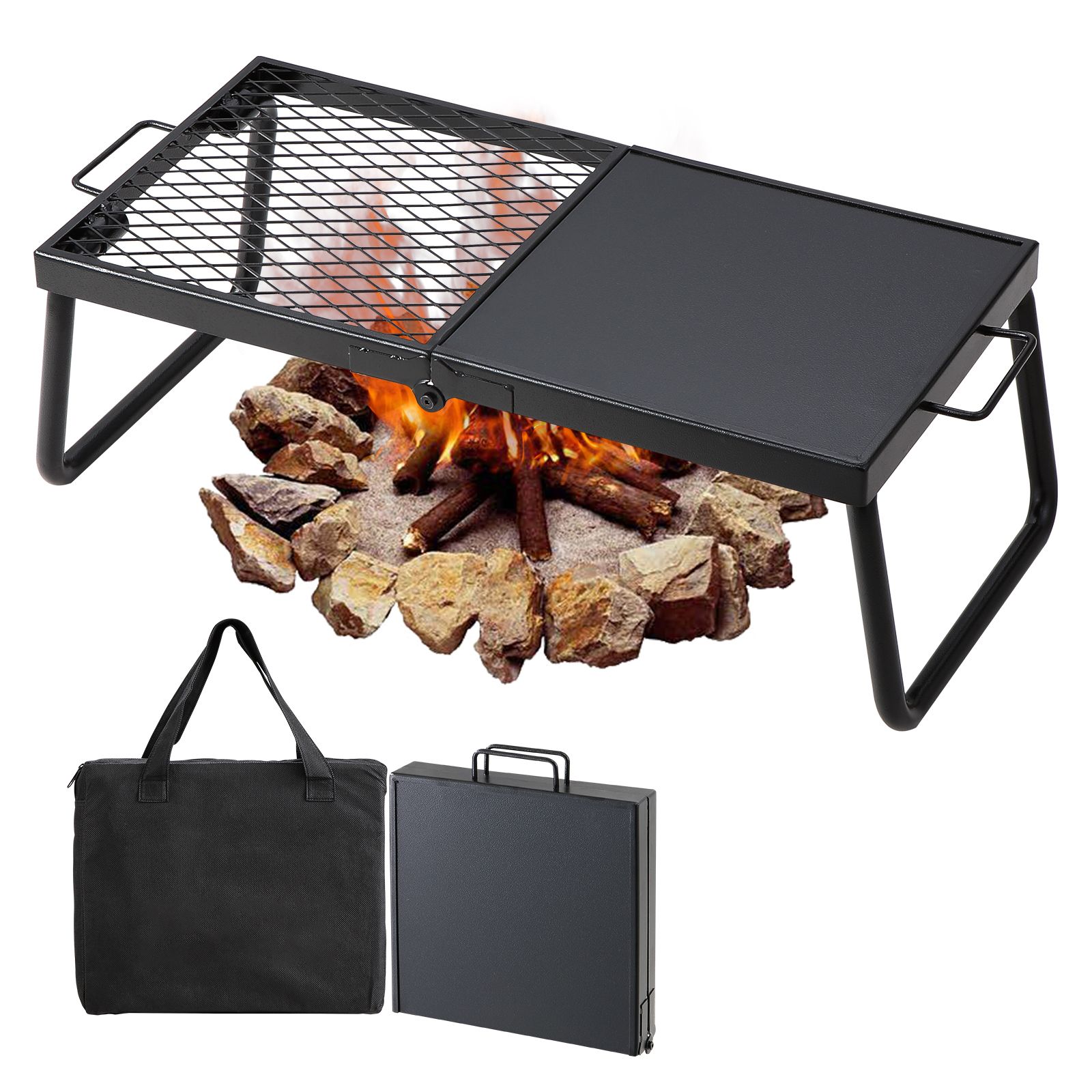 Folding Campfire Grill, Heavy  - Camping Cooking Over Fire recension och pris