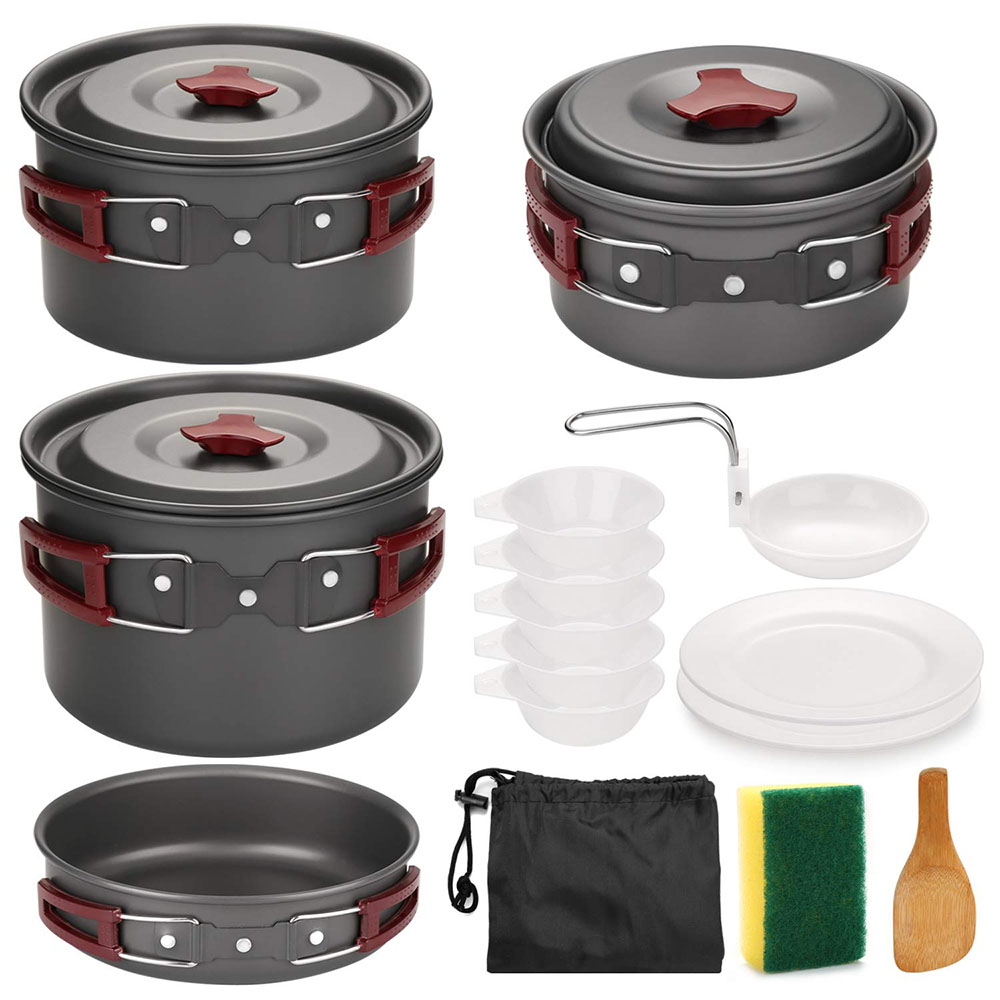 Outdoor Camping Cookware Kit N - Camping Cooking Gear Set recension och pris