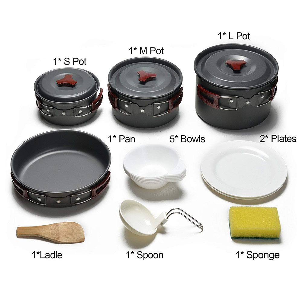 Outdoor Camping Cookware Kit N - Camping Cooking Gear Set recension och pris
